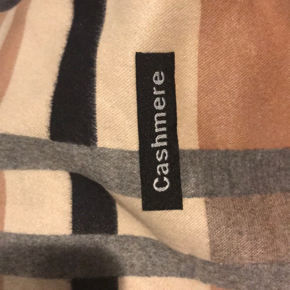 NIB Cashmere Striped Stole Shawl - Picture 3 of 6